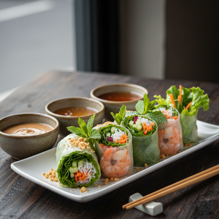 Saigon Alley fresh market snacks and salad rolls